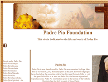 Tablet Screenshot of padrepiofoundation.com